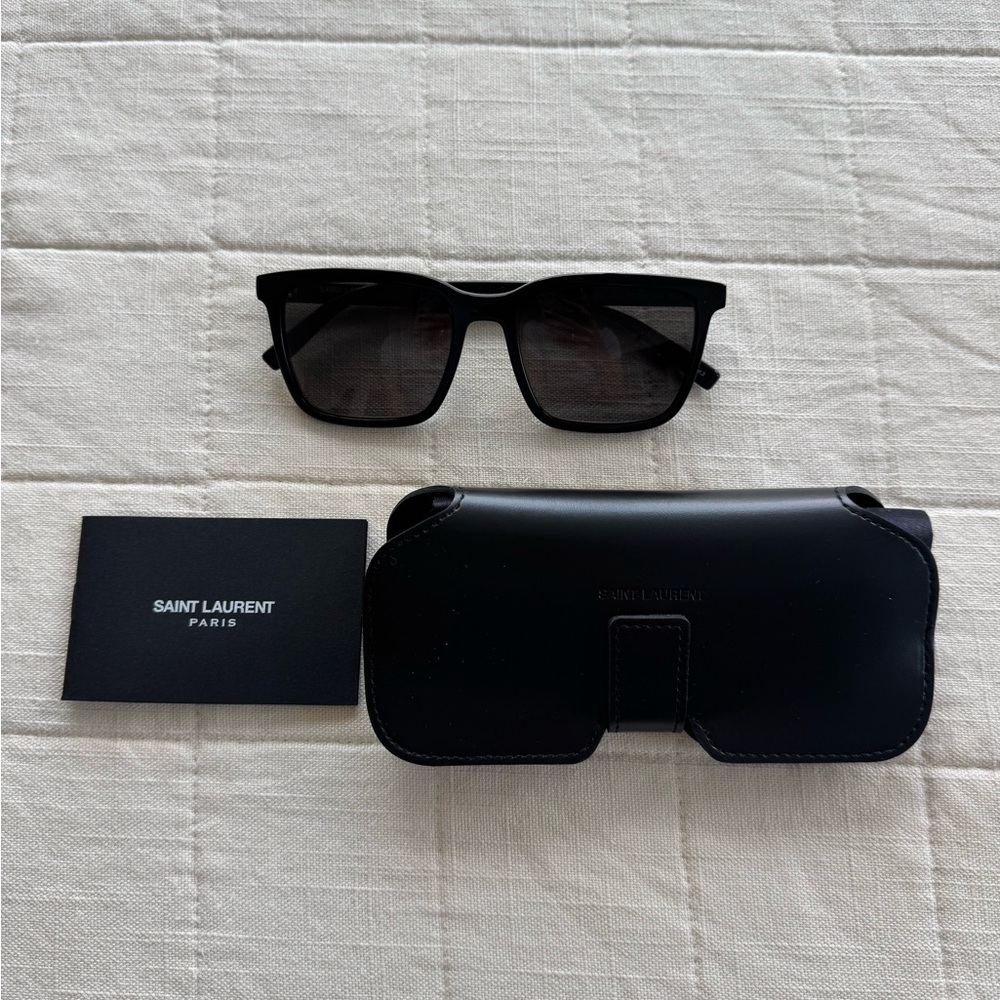 YSL Saint Laurent black unisex sunglasses